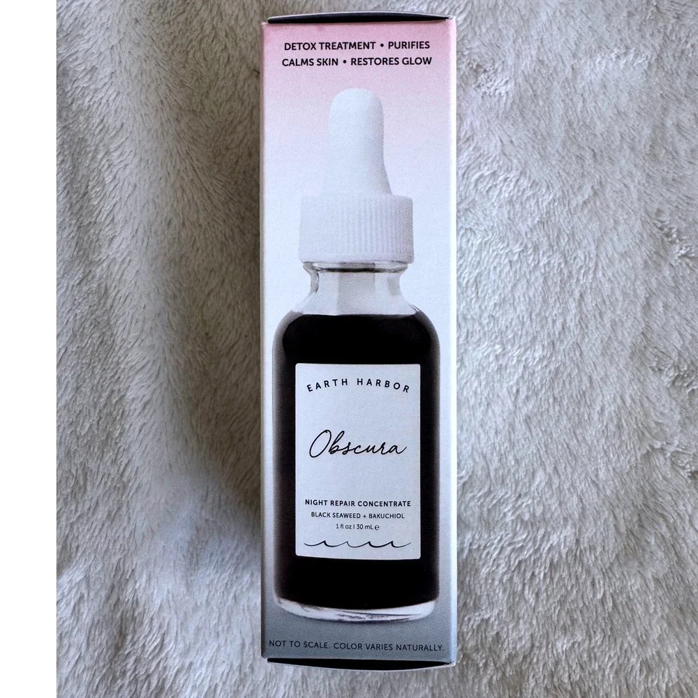 Earth Harbor Obscura Night Repair‎ Concentrate Black Seaweed Bakuchiol 1oz NWT